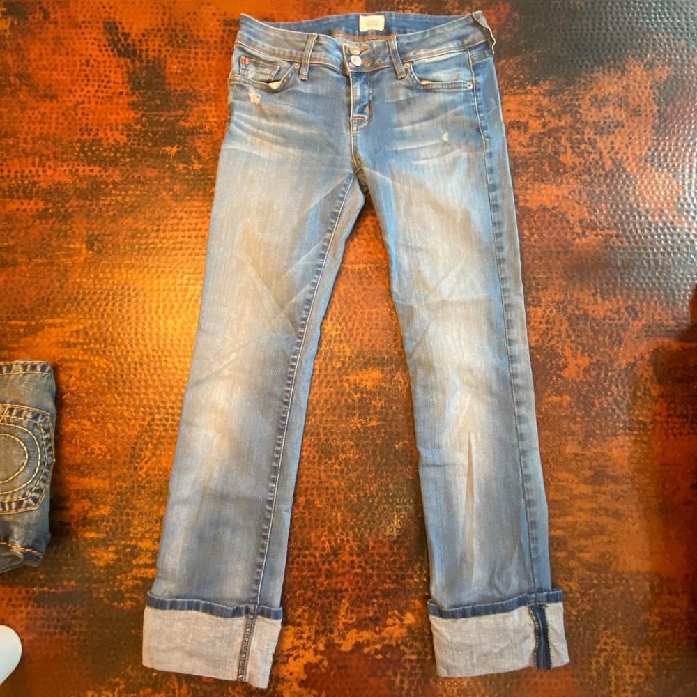 Hudson Ginny Crop Straight w/ Cuff Jeans 26